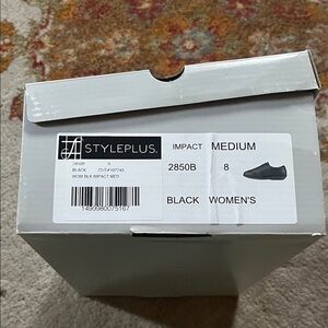 Style plus Black medium impact jazz/ dance shoes New in box women’s 8